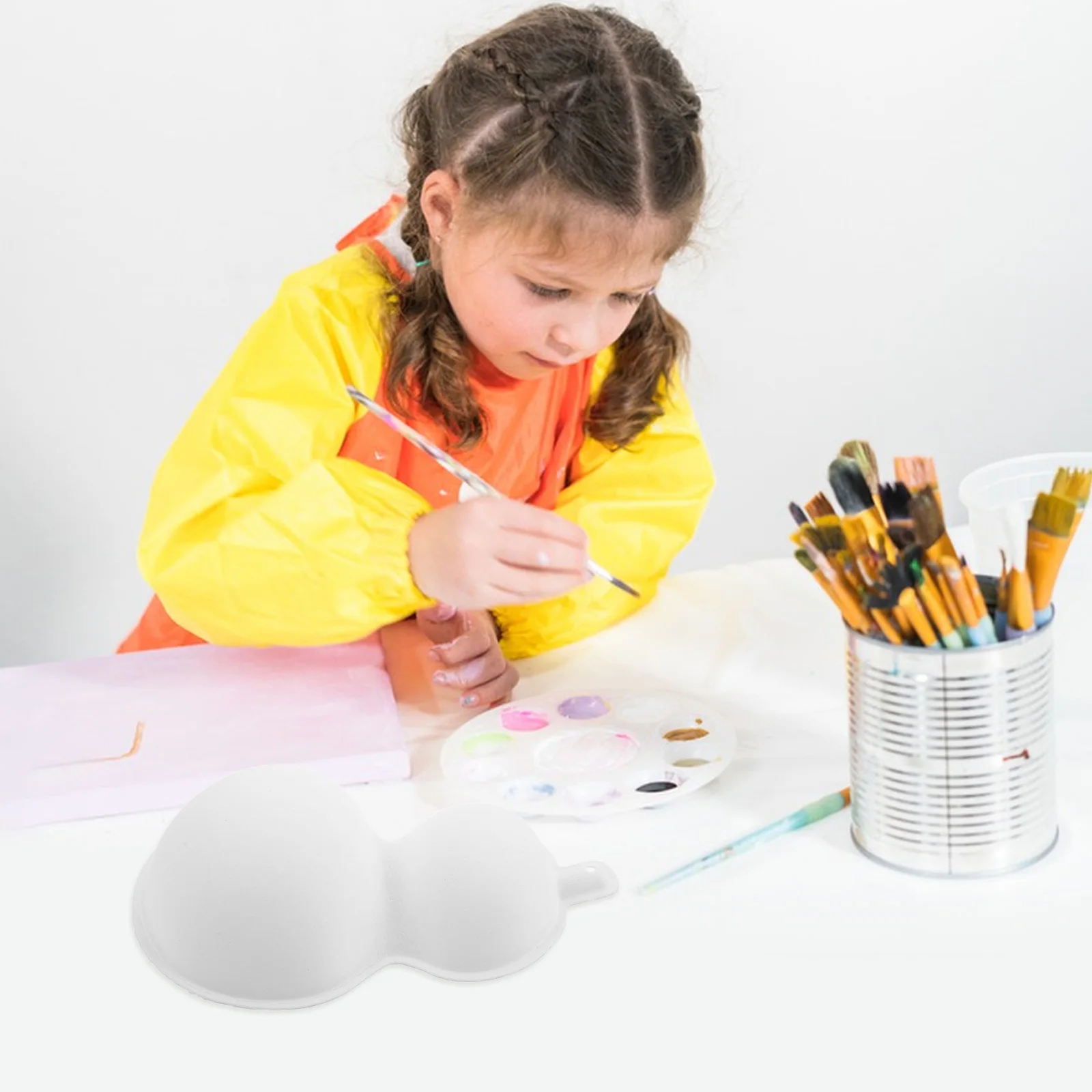 

5pcs Blank Paper Pulp Masks For s Diy Art Craft Face Mask Lightweight Comfortable Creative Stimulation Educational Tool