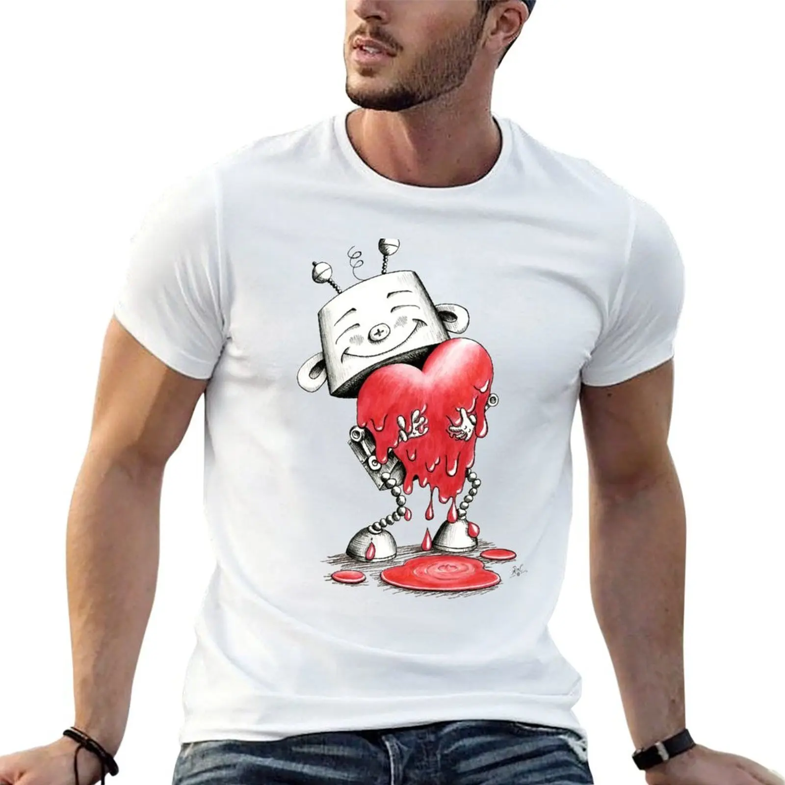 

shirt casual You tshirt t t man My cotton T-Shirt shirt man Heart 100% plain Melt Make