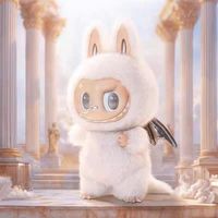 Hot High Quality Labubu Angel zimomo themonsters cartoon cute anime action figures desktop decorations Christmas gifts