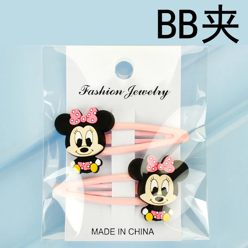 Disney Mickey Minnie Hairpin Cute Infant Hairpin Disney Bow Hair Accessories Children\' Hair Clip Girls\' Hairdress Christmas Gift
