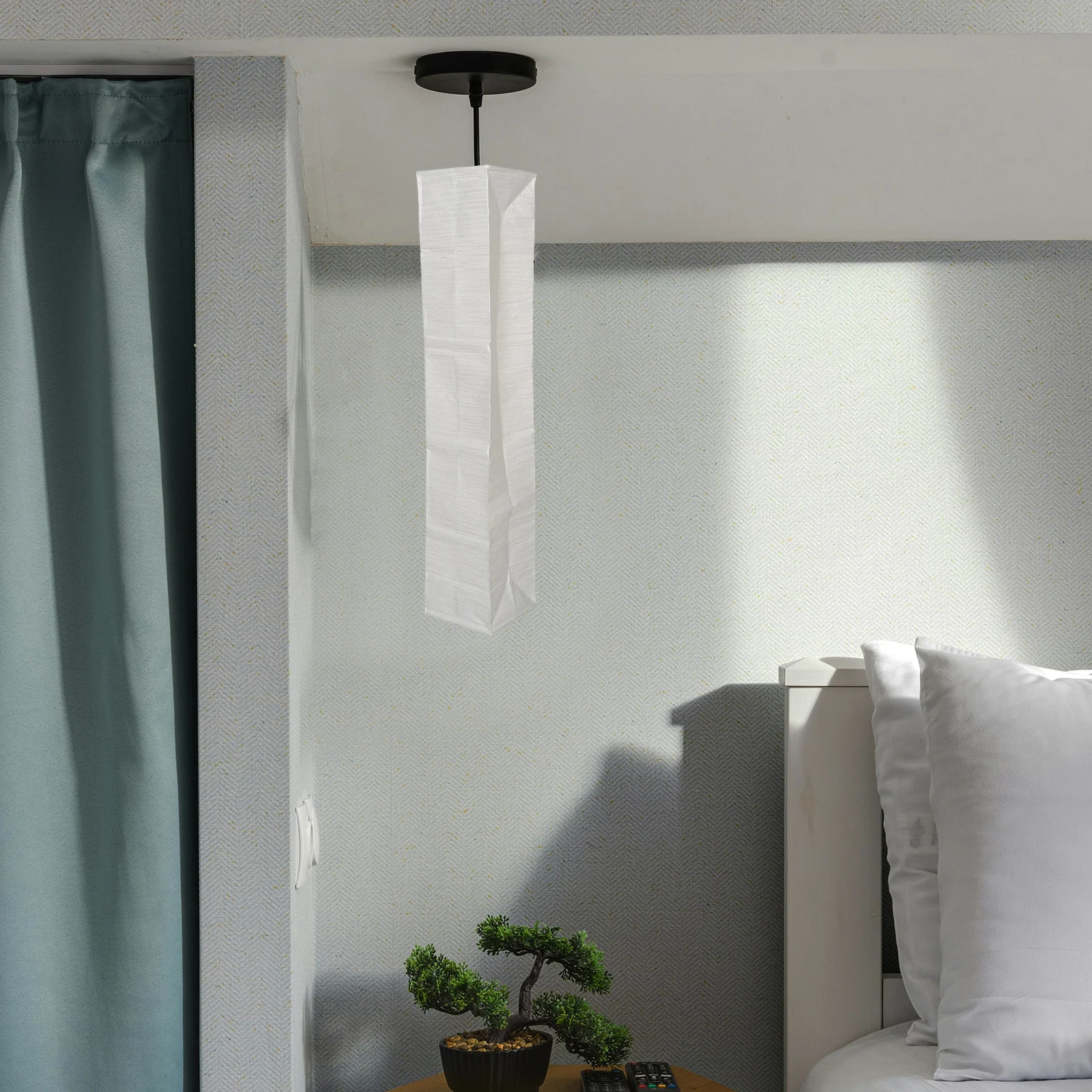 

Foldable Japanese Paper Floor Lamp Shade Replacement Soft Diffused Light Paper Cover for Living Room Bedroom Office Modern Decor