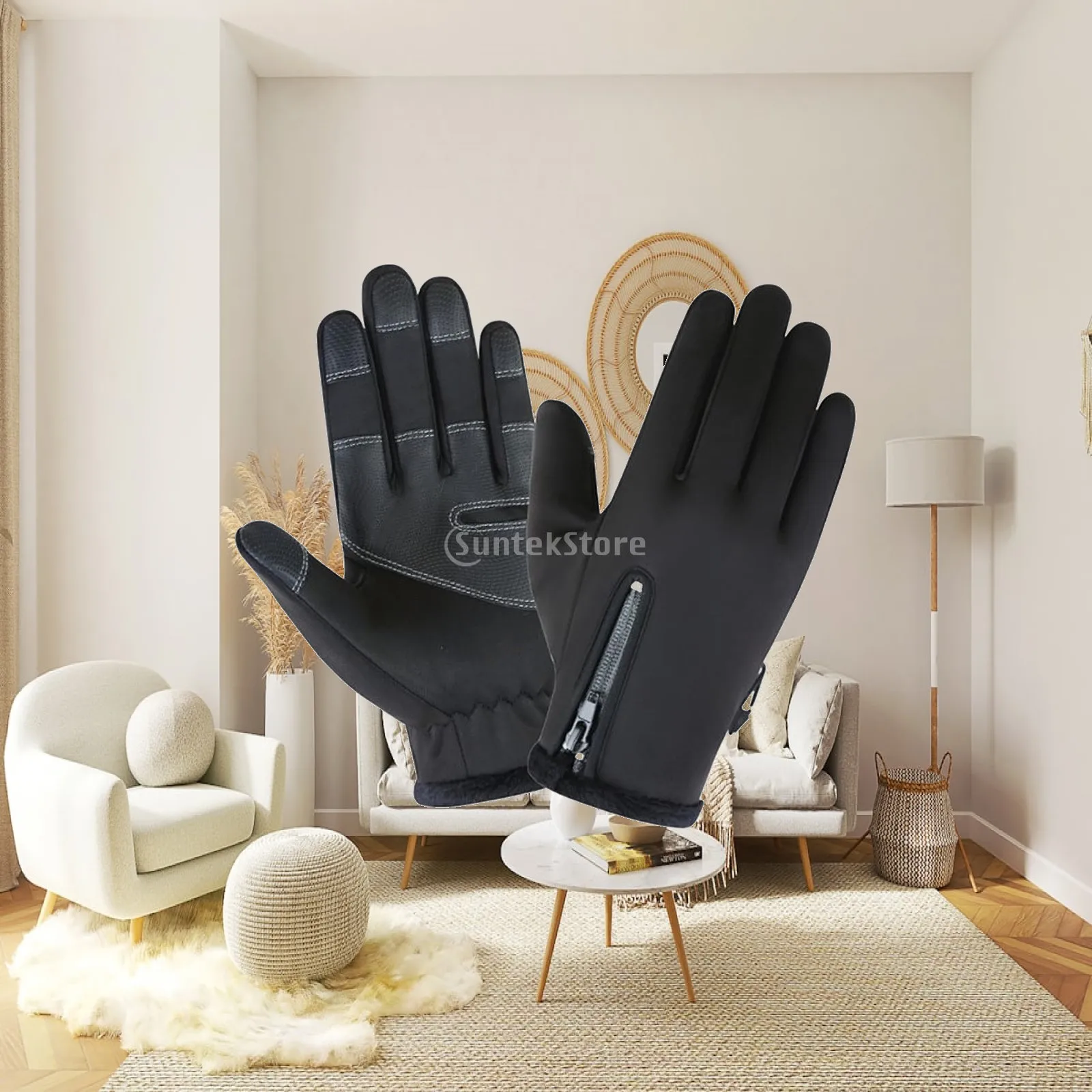 Insulated Waterproof Work Gloves for Men with Touchscreen Fingers Anti Slip Grip for Winter Snow Hiking Driving