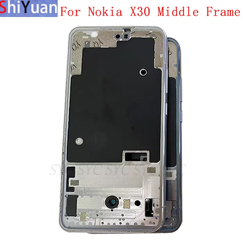 

Housing Middle Frame LCD Bezel Plate For Nokia X30 Phone Metal LCD Frame Replacement Parts