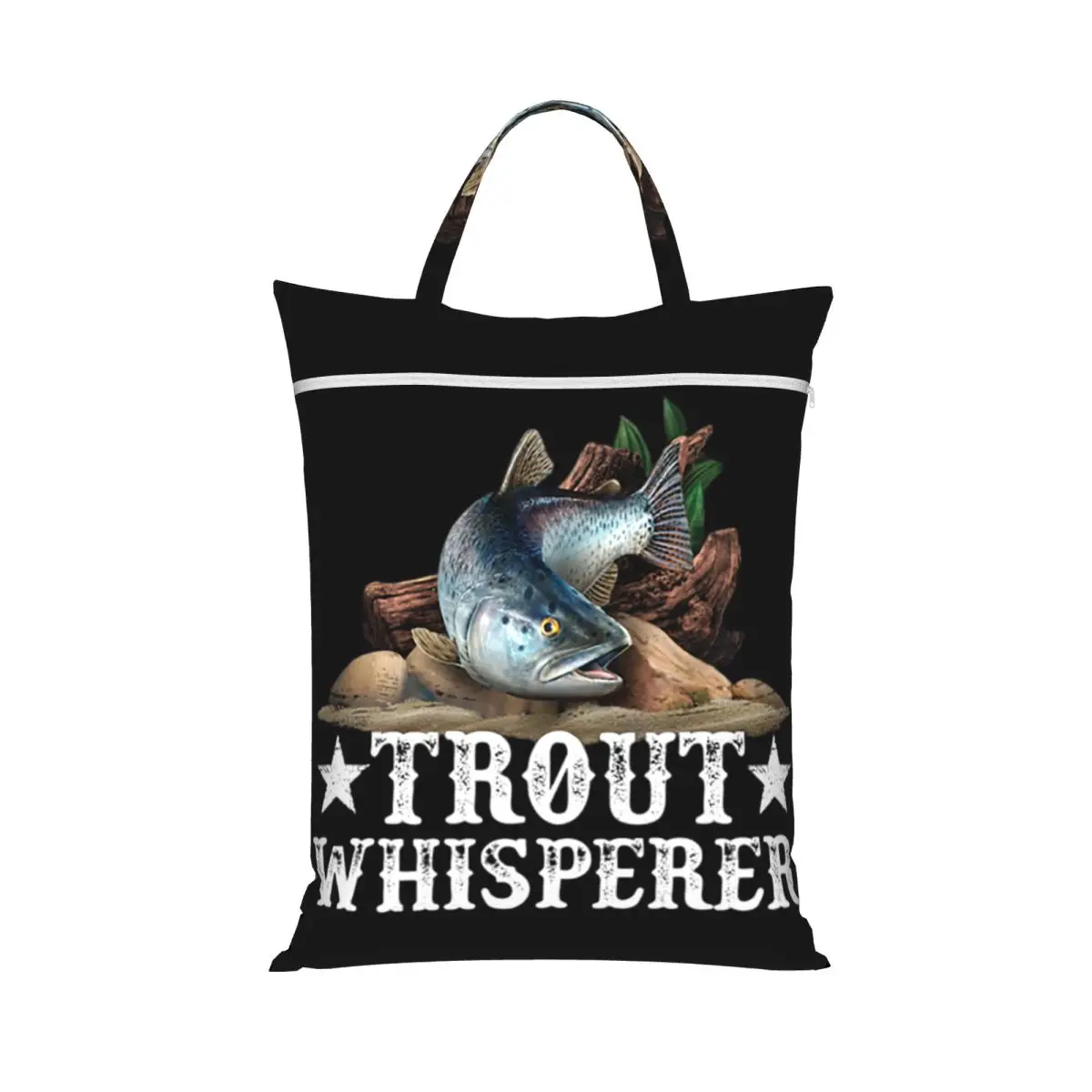 Trout Fish Illustration Fly Fishing Art Laundry Collector Foldable Laundry Basket Large Storage Washing Basket Home Organizer
