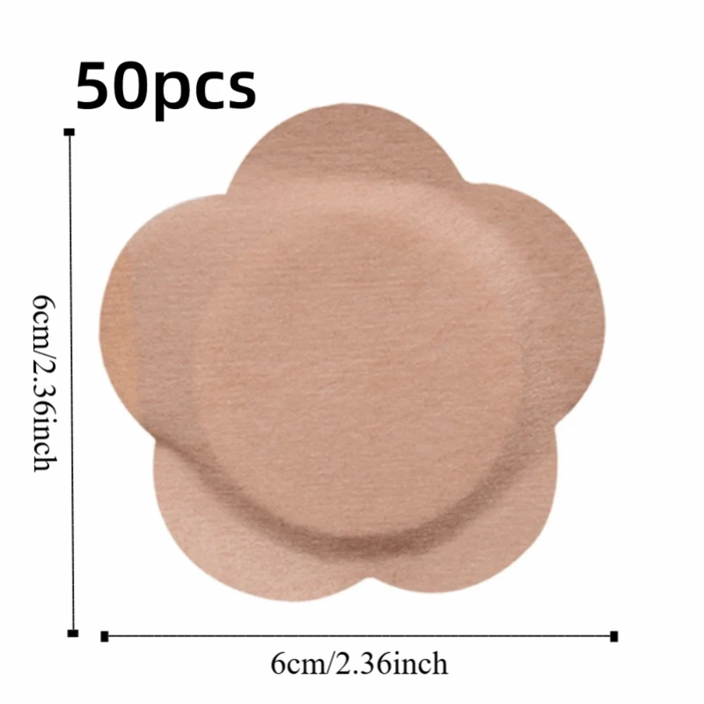 

50pcs Non-Woven Fabric Disposable Navel Stickers Self-Adhesive Breathable Castor Oil Pack Sticker Belly Button Protectors Women