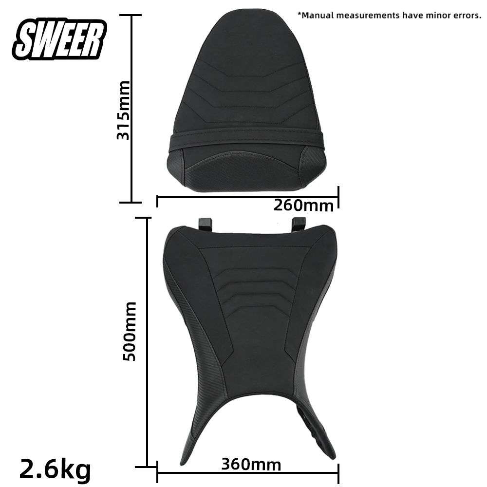 Suitable For Yamaha MT09 MT-09 Motorcycle Modification Front and Rear Seat Packages 24-26