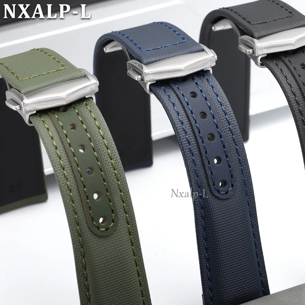 Canvas Nylon Strap for Omega Seamaster 300 for Speedmaster AT150 Watchband Folding Buckle Women Men Sport Bracelet 20mm 21 22mm