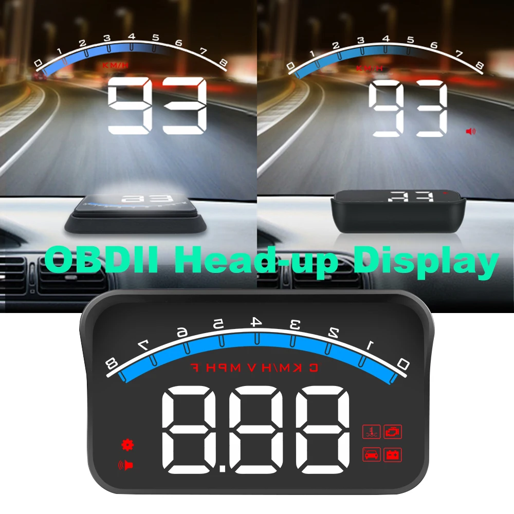 HUD M6S Car HUD Head-up Display OBD2 Better Than M8 Digital Speedometer Voltage Water Temp Meter Fatigue Driving Security Alarm