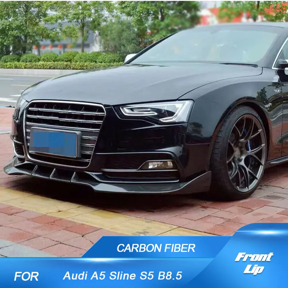 

Front Bumper Lip Chin Spoiler Splitters for Audi A5 Sline S5 B8.5 2012-2016 Carbon Fiber / FRP Front Lip