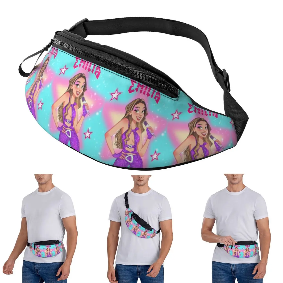

Crossbody Waist Bag Singer Emilia Mernes Cover Emilia Mp3 Men Women Fanny Pack Travel Running Money Phone Pouch