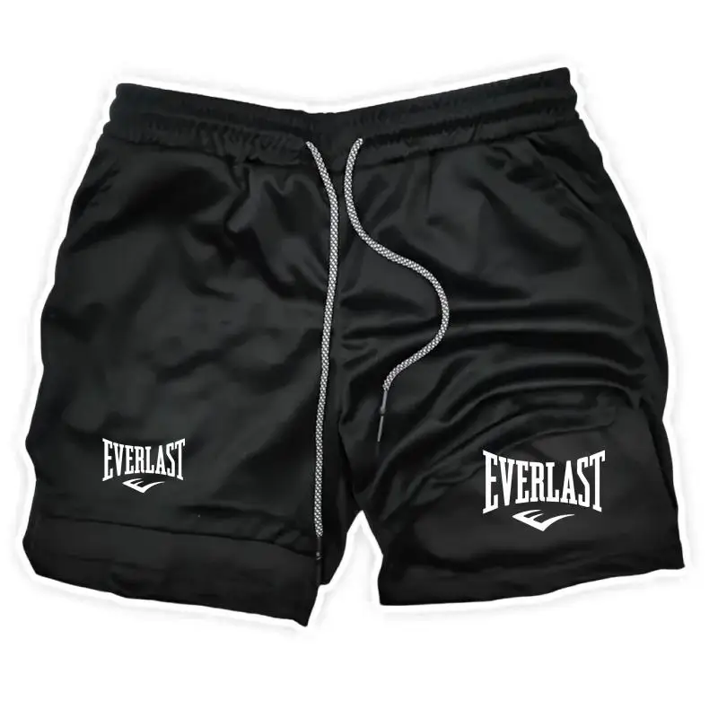 2026 New Men's Running Shorts Double Layer 2-in-1 Sports Shorts Fitness Shorts Training Running Shorts Men's Clothing