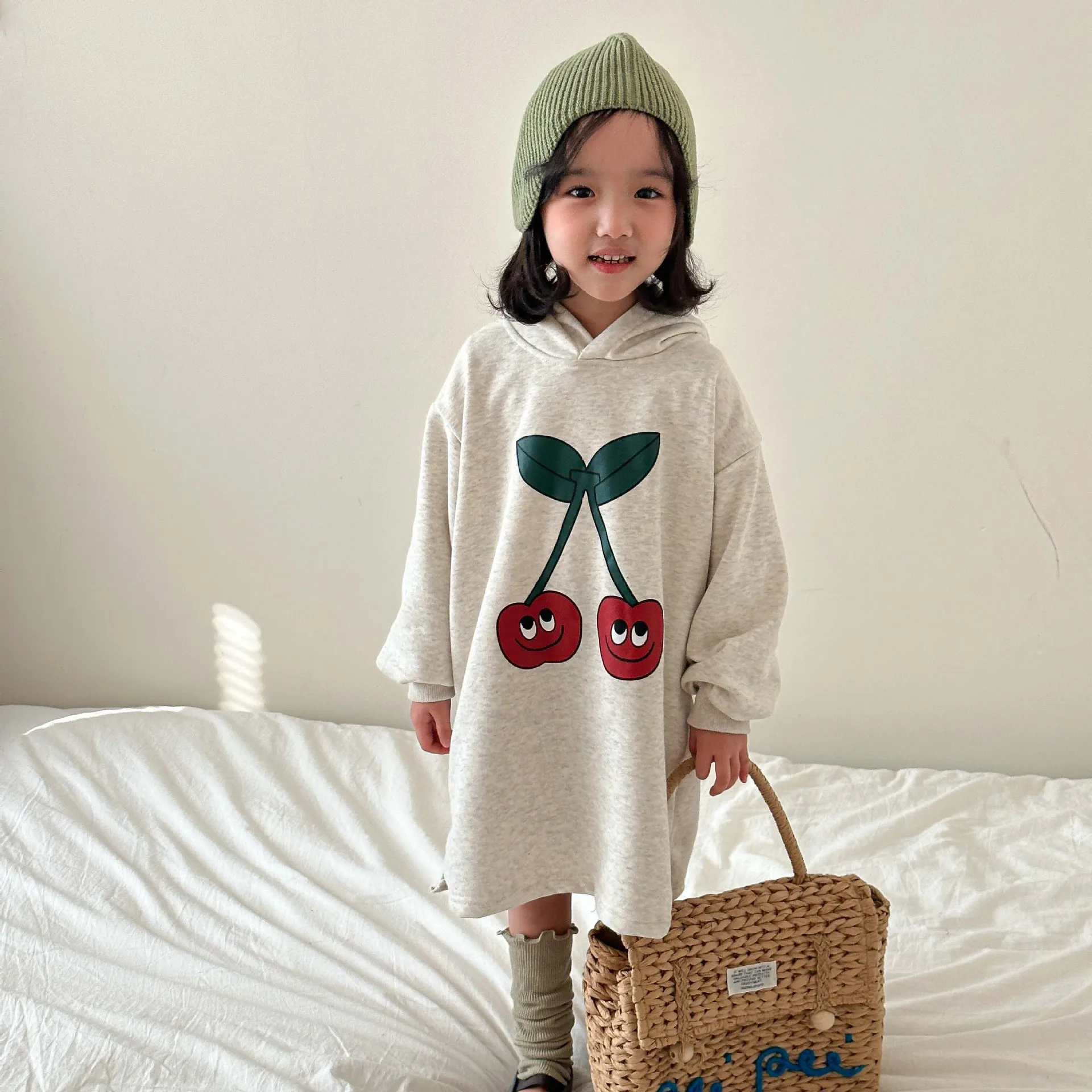 Girls' Dress Spring And Autumn Loose And Fashionable Children's Spring Clothes Baby Long Hooded Sweatshirt Dress 1-10Years 2026