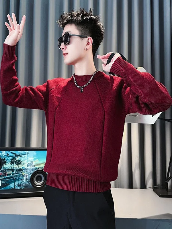 

Осень-зима Thiened мужской свитер модная внутренняя одежда Base irt повседневный удобный крой вязаный топ из полиэстера