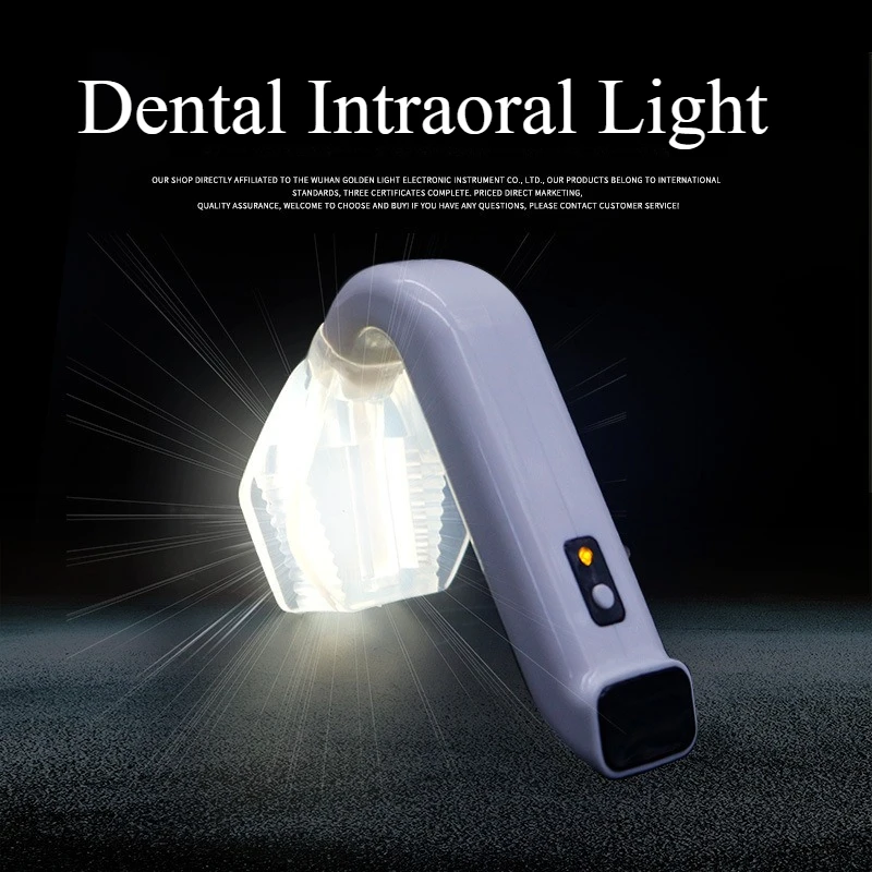 

Dental LED Wireless Intraoral Light with Weak Suction & 4 Silicone Tips Oral Lamp Oral Endoscope Dentist Magnifier Illuminator