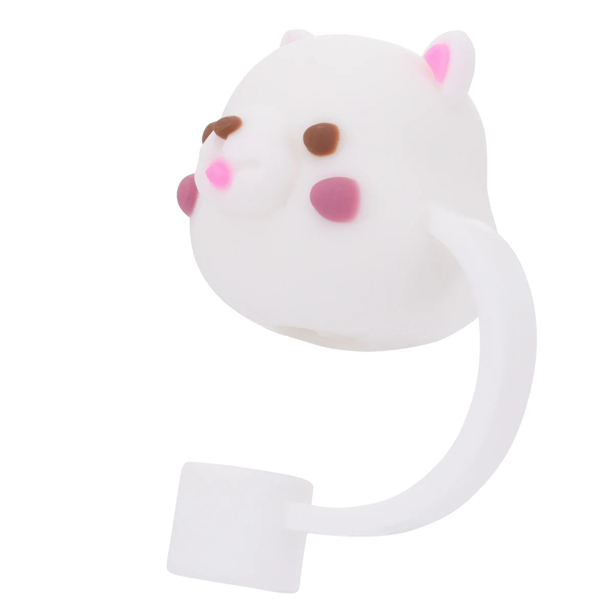 

2Pcs Silicone Flower Straw Stoppers Cute Cartoon Covers for 6-8Mm Straws Outdoor Party Drink Protection Sealing Caps