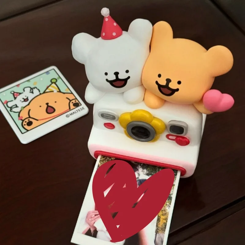 Plzdot Maltese Line Puppy Happy Outing Series Plush Blind Box Caixa Caja Boneka Lucu Hadiah untuk Anak Perempuan dan Laki-laki Kotak Misteri Tas Dekorasi