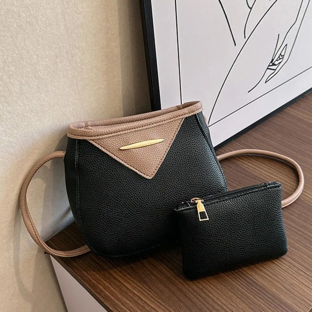 High-capacity Tote Bags Fashion Crossbody Pu Leather Single Shoulder Bag Retro Underarm Handbag Girl