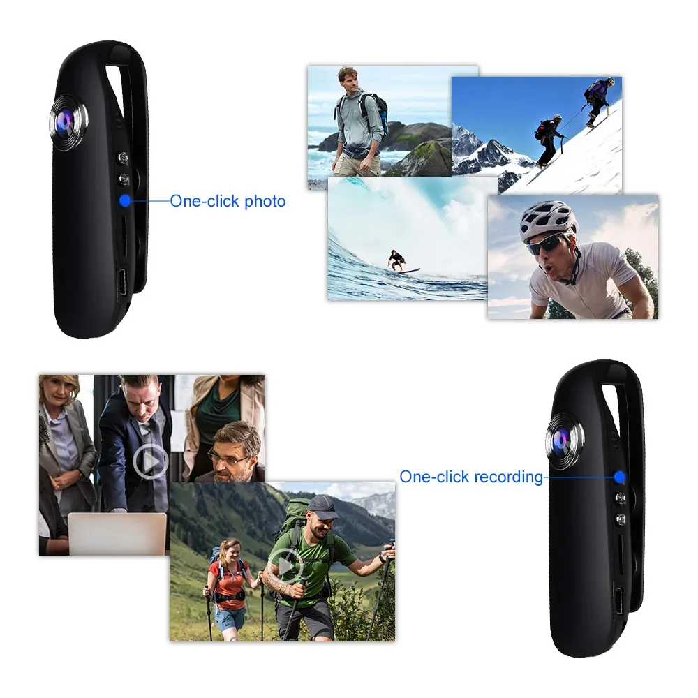 كاميرا صغيرة فيديو تسجيل الصوت ركوب الدراجات مسجل فيديو الحركة تفعيل كاميرات الجسم المحمولة تسجيل حلقة #3