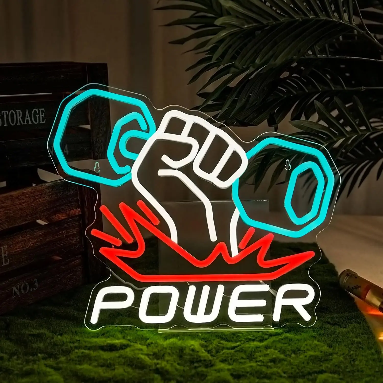 

Неоновая вывеска Power с USB-питанием, диммируемая светодиодная неоновая лампа, настенный декор для спортзала, спальни, мужской комнаты, подарки для любителей фитнеса