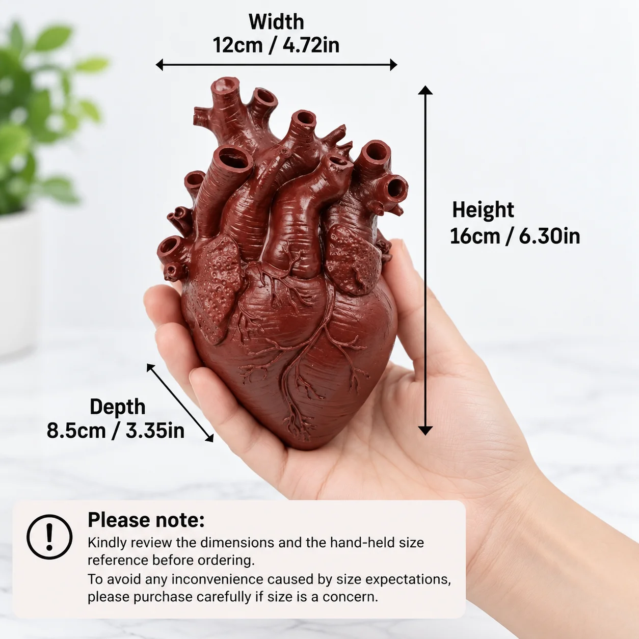 Heart Shaped Resin Vase Anatom - Hydroponic Grow Pod recension och pris