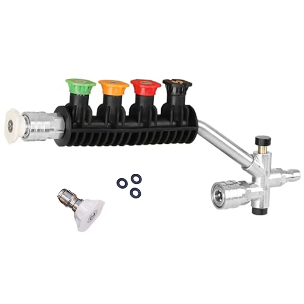 Cleaning Nozzle Set Dual-Connector Wand Outdoor Cleaning 27.94 X 7.29 X 5 Cm Cleaning Tool For Cars And Windows