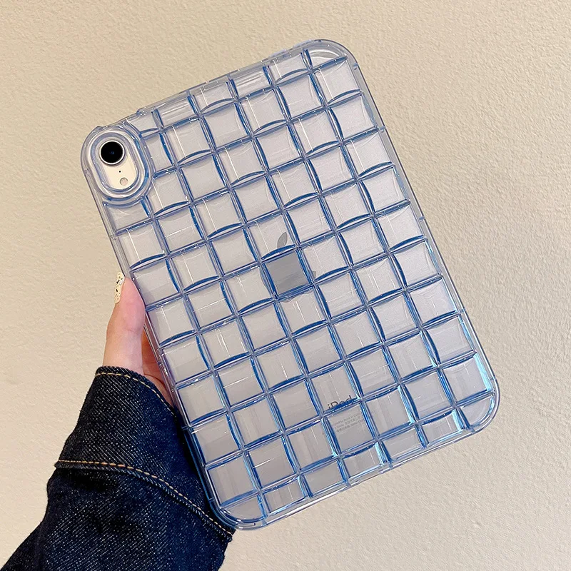 

Чехол для планшета iPad 2025 A16 Air Pro MINI 3 4 5 6 7 8 9 10-го 11-го поколения 10,2 10,9 11 дюймов, мягкий чехол с прозрачными кубиками льда