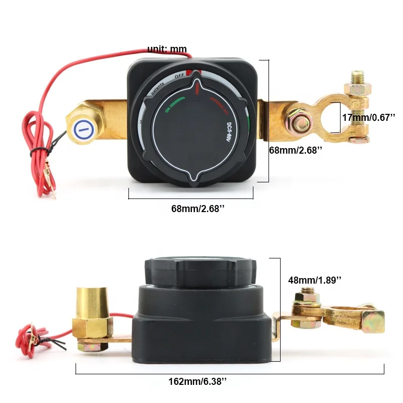 DC 5-80V 300 Amp Battery Isolator Switch with Digital Voltage Display for RV Yacht Heavy Duty Vehicles view 2