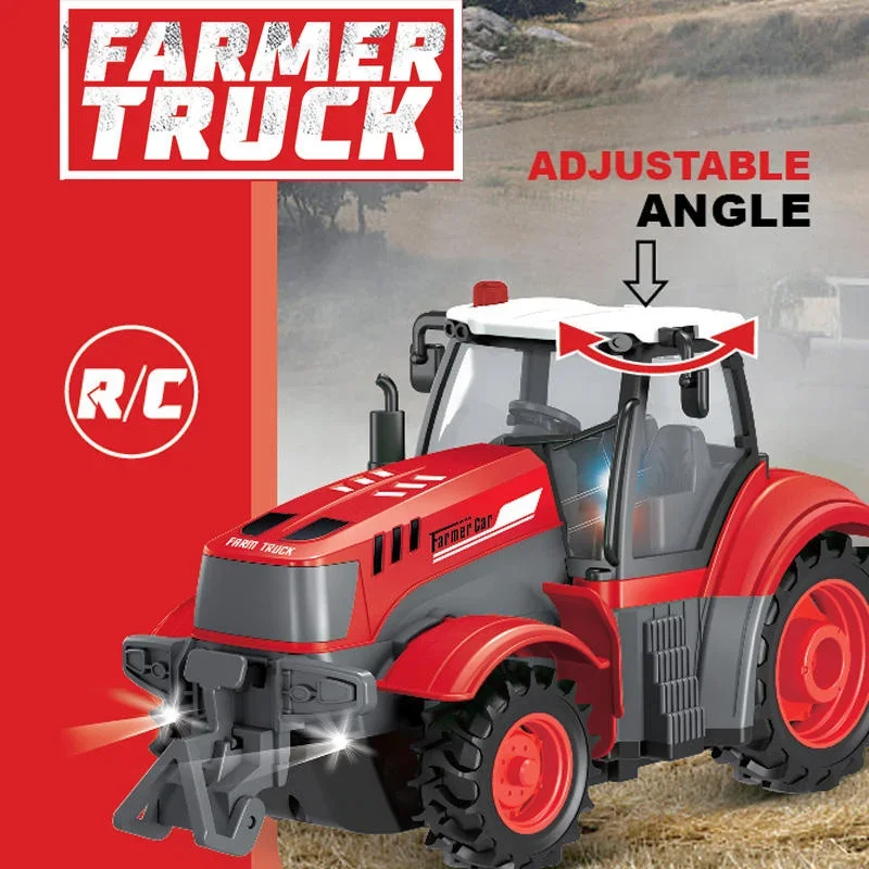 

Rc Farmer Truck Car 1/24 27Mhz Remote Control Tractor Trailer Farm Trucks Radio-Control Vehicles Electric Model for Boys Kids