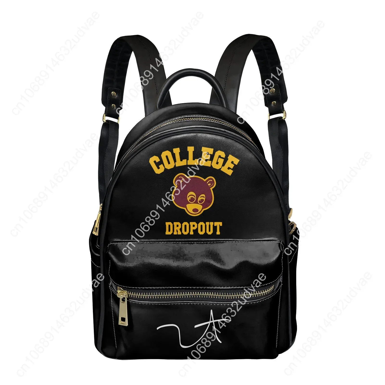 Kanye West Backpack Womens Men Knapsack Personalized Text Image Double Shoulder Bag Business Bookbag Rucksack Gift Daypack