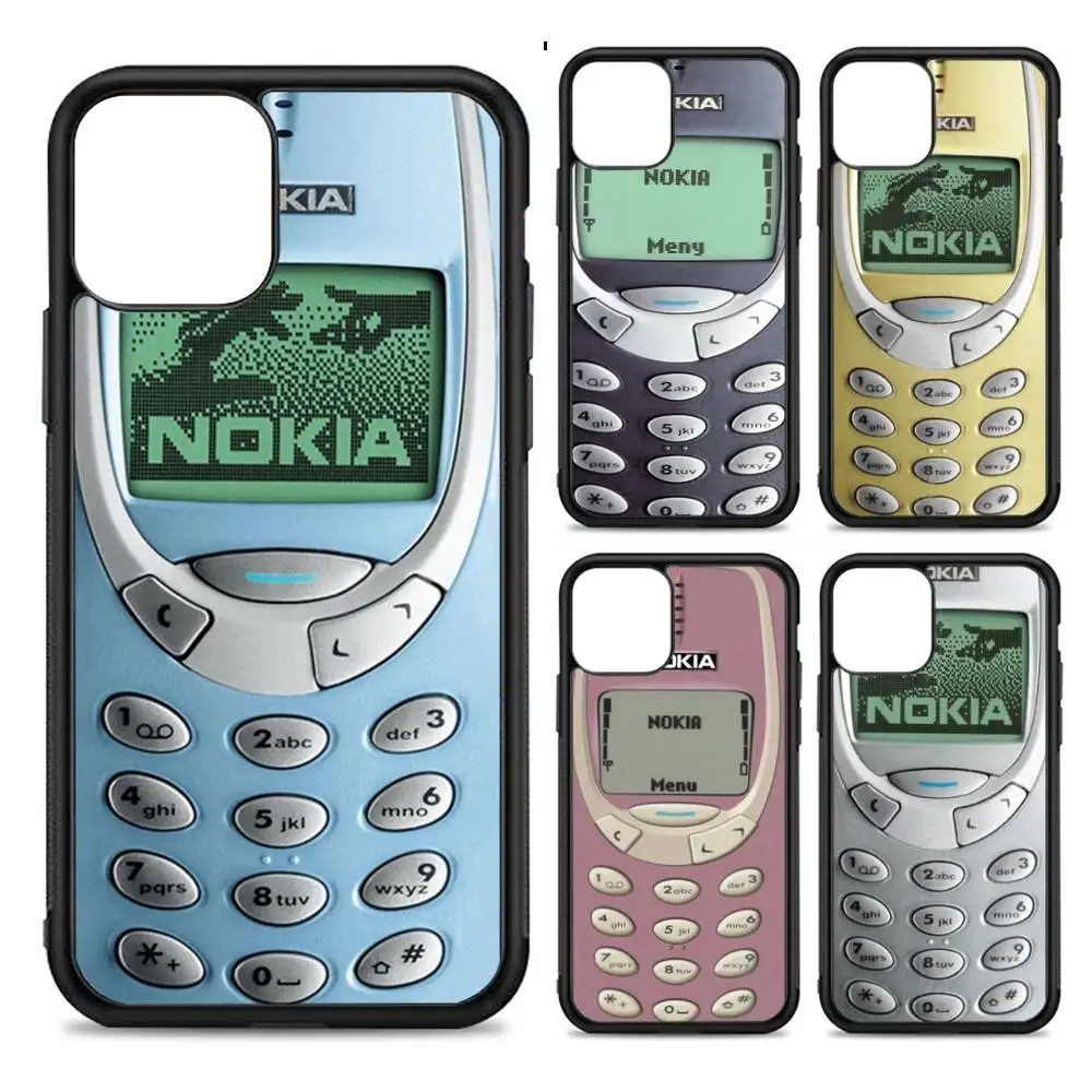 

Retro N-Nokiaes Phone Case For Iphone 16 15 14 13 12 11 Pro Max Plus Shockproof TPU+PC Hard Case