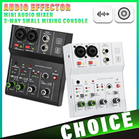 2 Channels Professional portable Audio Mixer Interface sound card console mini USB MIXER for Guitar Recording Studio Singing