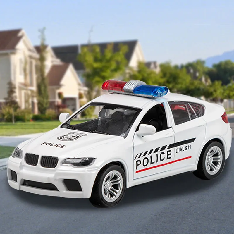 1: 32 die-casting model police car model off-road police car sports car series boys\' toys puzzle toys