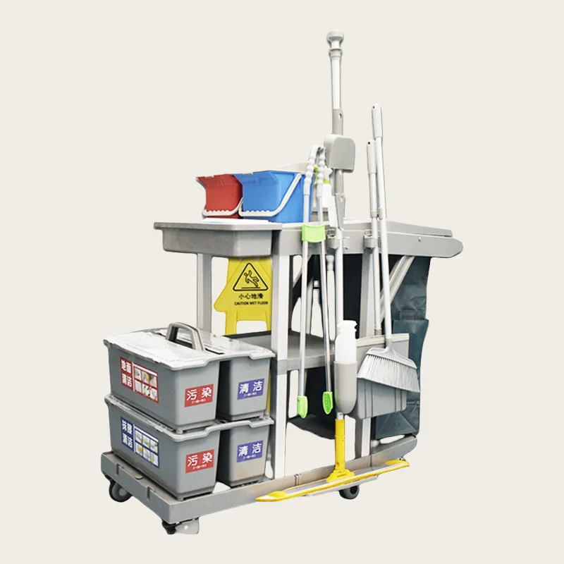 2025Hospital Cleaning Cart Trolley Housekeeping Janitor Trolley Cart Cleaning Trolley Cart  Hospital Ward