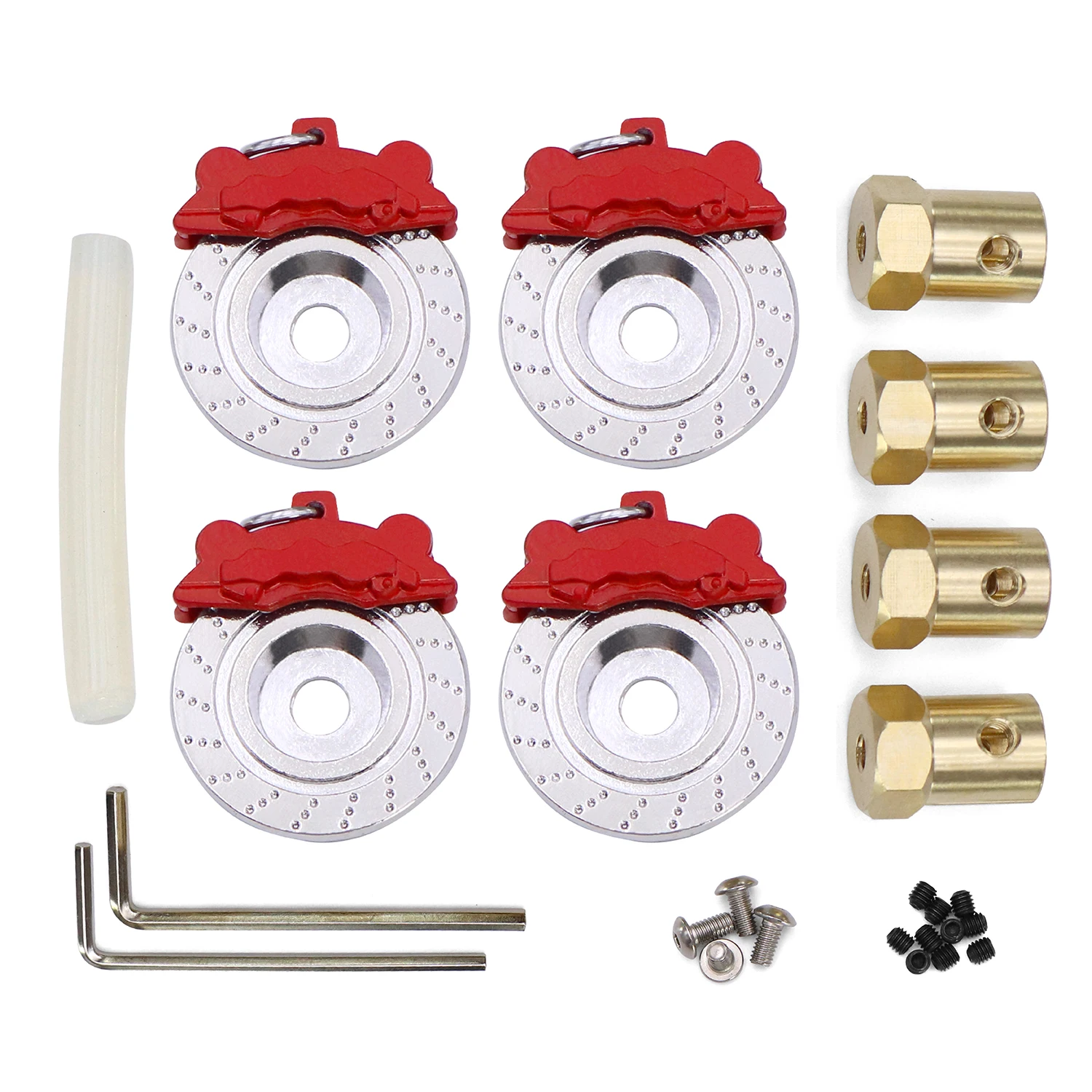 4PCS Metall Bremsscheibe Sattel Reifen Modifikation für WPL D12 MN99 MN90 WPL C24 C34 RC Auto Ersatzteile upgrade