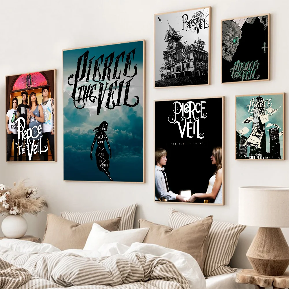 P-pierce The-Veil Band Whitepaper Poster HD Quality Poster Wall Art Painting Study Room Wall Decor