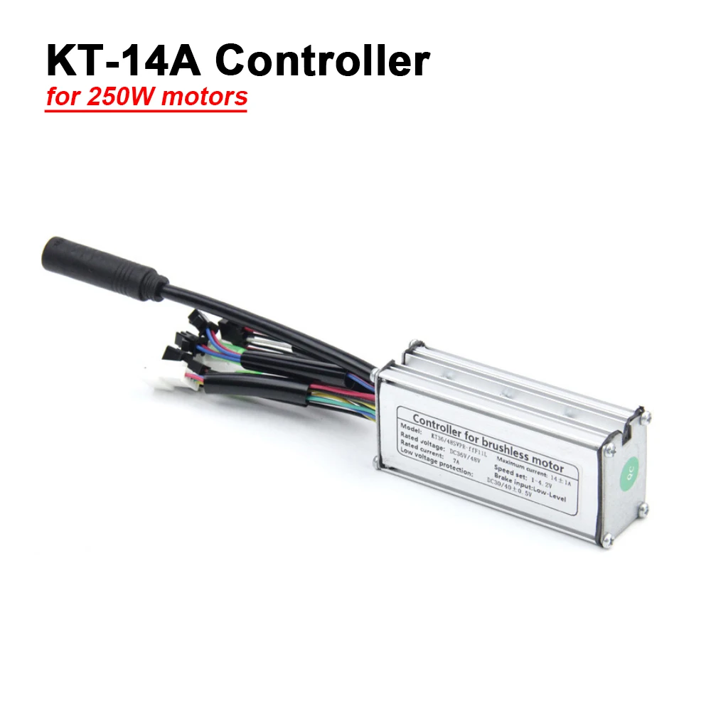 

Комплект для переоборудования велосипеда с литиевой батареей и контроллером синусоидального тока KT-14A 36В/48В, подходит для двигателей 250Вт, аксессуары для электровелосипедов
