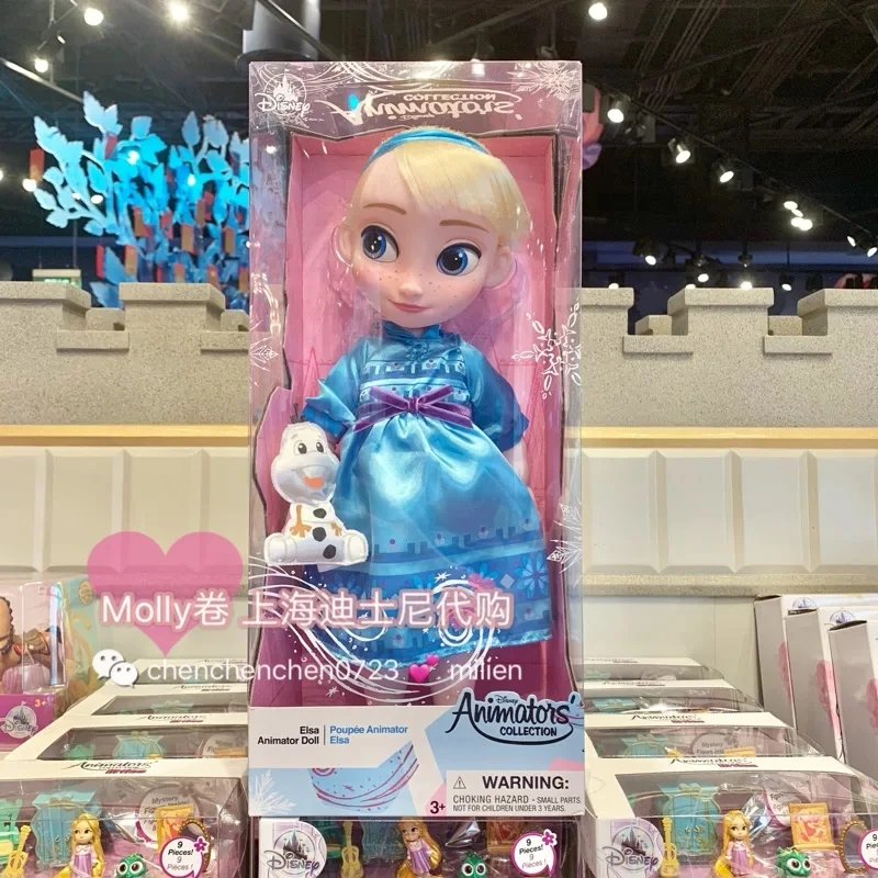 

Original Disney Cartoon Princess Collection Salon Doll Long Hair Snow White Frozen Elsa Anna Doll Girl Boxed Kawaii Birthday Gif