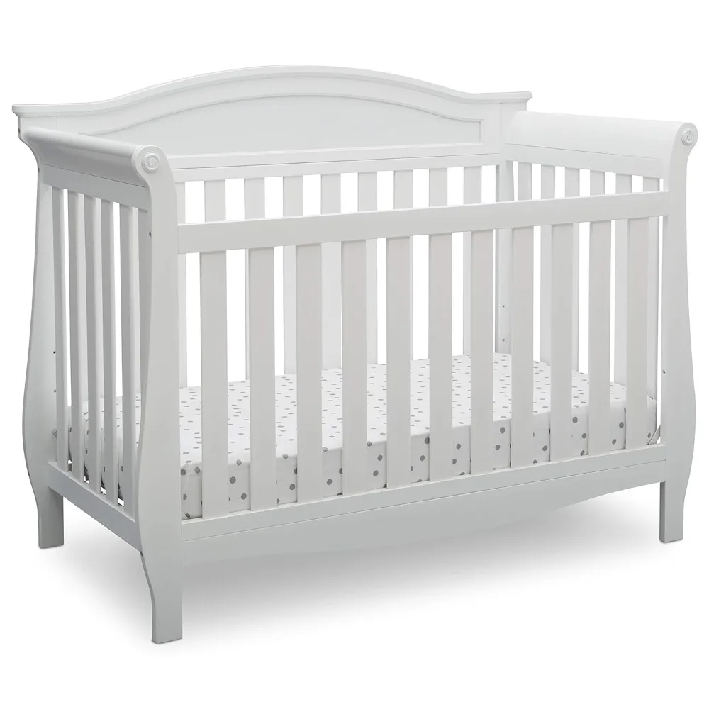 

4-in-1 Convertible Baby Crib, Bianca White