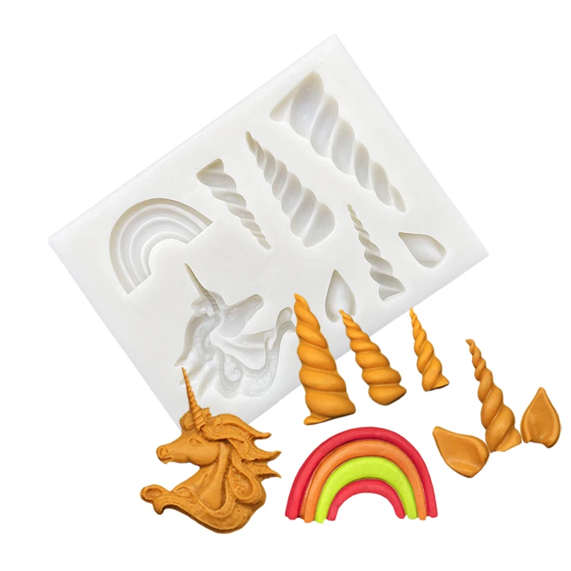 Unicorn Silicone Sugarcraft Mold Resin Tools Cupcake Baking Mould Fondant Cake Decorating Tools