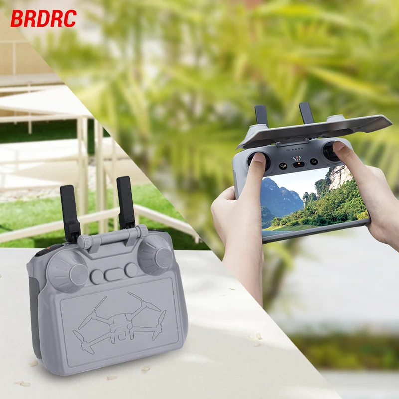 BRDRC 2 in 1 Remote Controller Sun Hood Sunshade for DJI Flip/Mini 4 Pro,Screen Protector Protective Shell Cover for Air 3 RC 2
