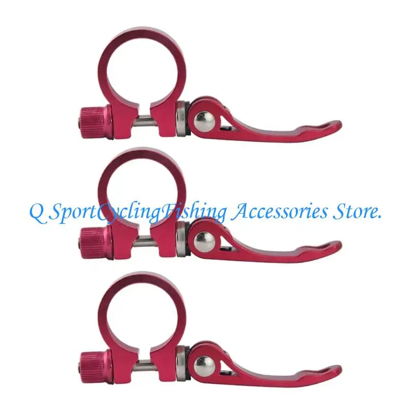 

31KC 3pcs Aluminum Alloys Bike Seats Post Clamps Durability Bicycles Seats Tube Clamps
