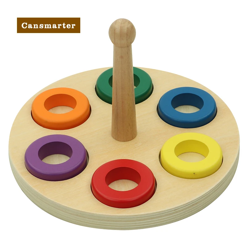 

Montessori Rings on Peg Baby Toys Puzzle Busy Board Games Training Sensory Toys