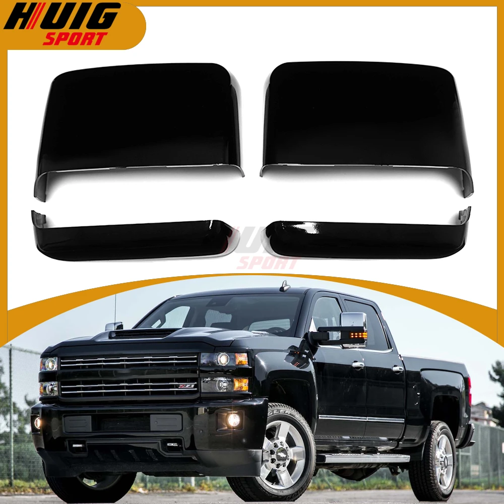 

For Chevy Silverado 1500 2019-2023 Car Side Wing Rear View Mirror Rearview Caps Shell Accessories For GMC Sierra 1500 2019-2023