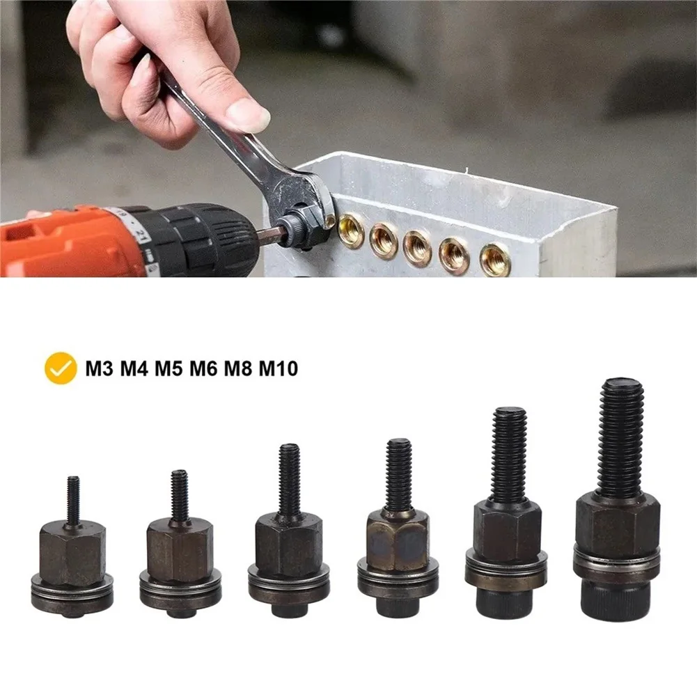 1pc Hand Rivet Nut Manual Riveter Tools Accessory For Nuts M3-M10 Installation Nut Adapter Tool Hand Riveter Tip Spare Part Tool