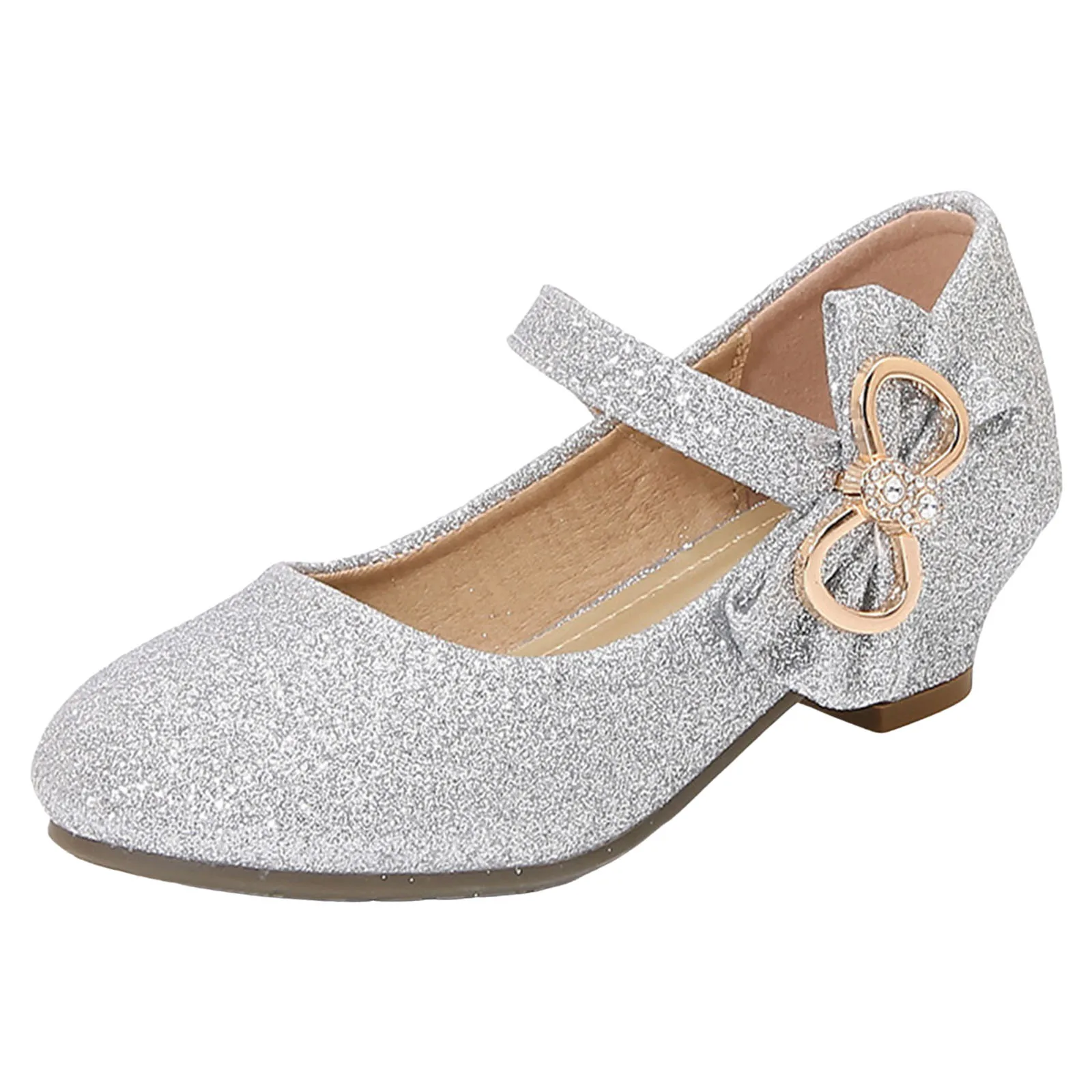 

Детские модельные сандалии для девочек на каблуке, модельные туфли Мэри Джейн со стразами и бантами на низком каблуке с цветочным узором для свадебной вечеринки для девочек, размер 1, сандалии