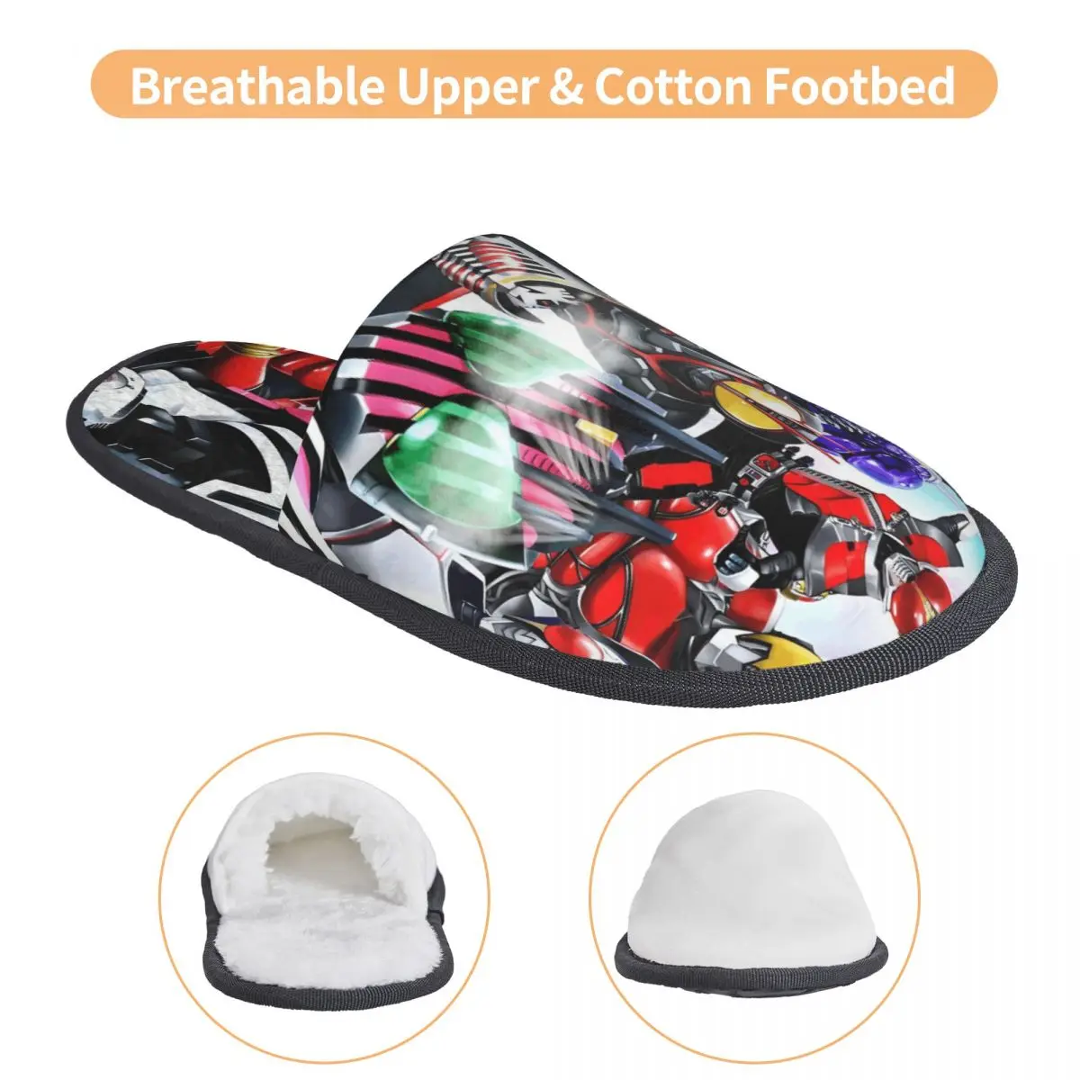 مخصص أنيمي K-Kamenes R-Rideres الرسوم المتحركة لينة رغوة الذاكرة شبشب منزل النساء الكلاسيكية مريح الدافئة المضادة للانزلاق وحيد النعال