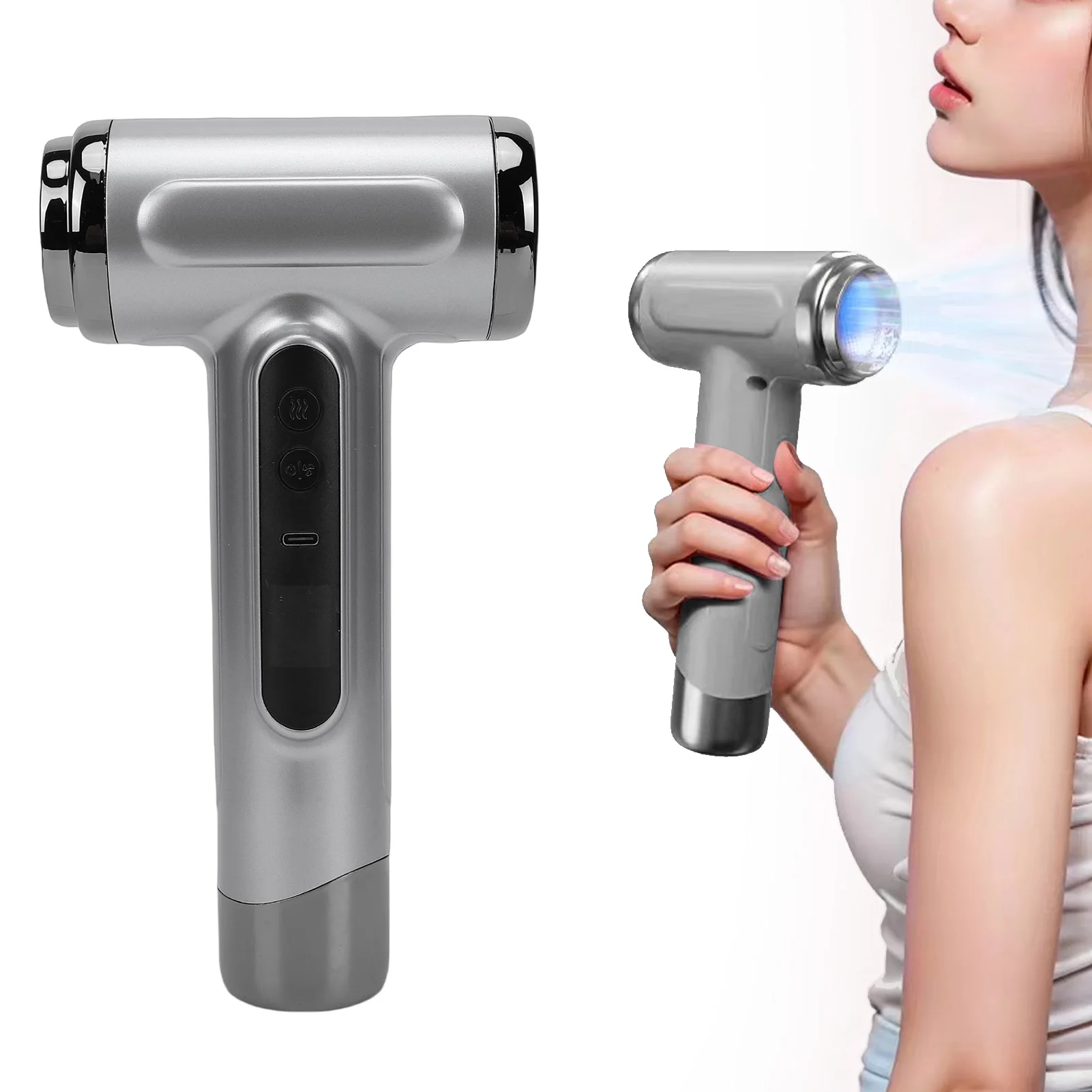 

Беспроводной фен 15600 мАч, перезаряжаемый, с холодным и горячим воздухом, 200 Вт, портативный, для путешествий и кемпинга, серый