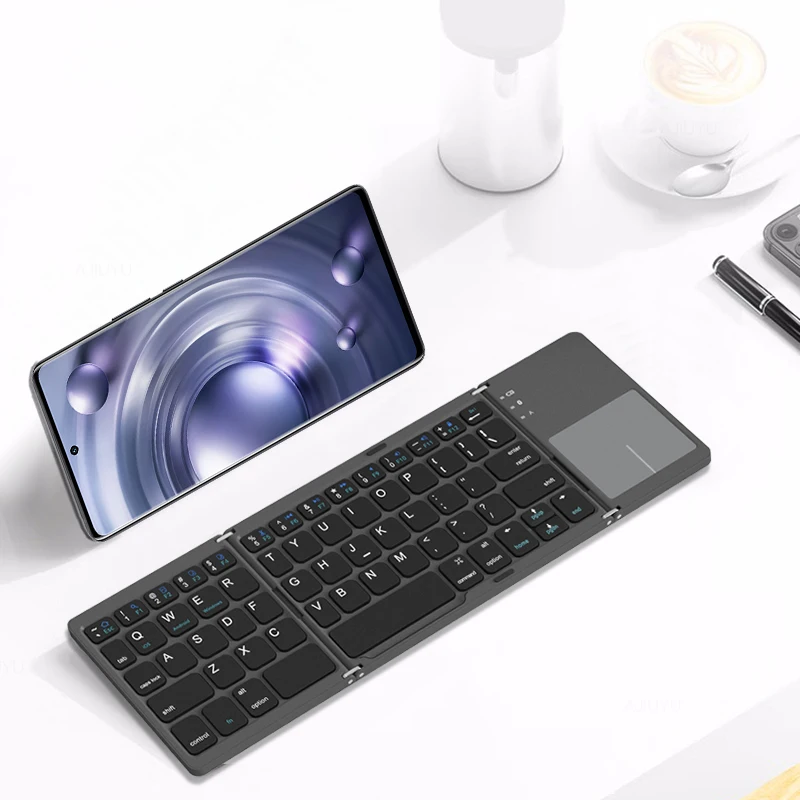 Teclado inalámbrico plegable con Bluetooth para teléfono ViVO X Fold + X90 Pro + vivo S16 Pro S16e Y53t Y73t Y32t Y93