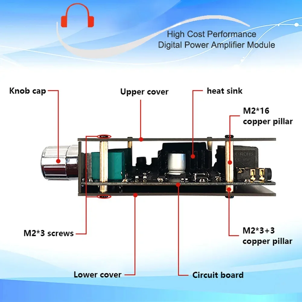 ZK-MT21 Channel Subwoofer Amplifier Board CS8673E 2.1 Power Audio Stereo Amplifier Board Bass AMP AUX Power Amplifier Module Set