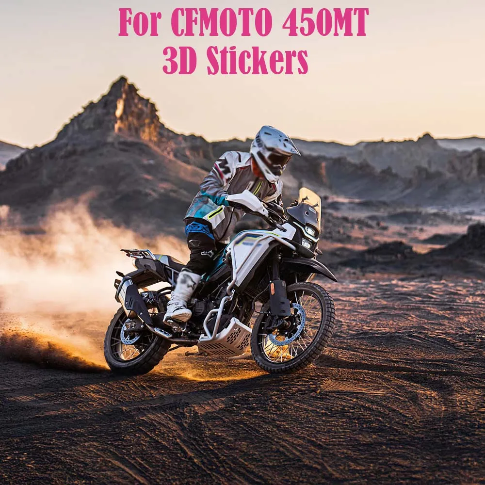 

For CFMOTO 450MT 450 MT Adventure Bike CFMOTO Protector Tank Pad Grips Kit Knee Fairing Fender 3D Stickers Decals Wind Deflector